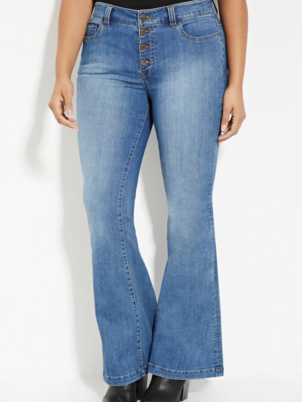 Forever 21 Plus Size Denim Flared Jeans 14